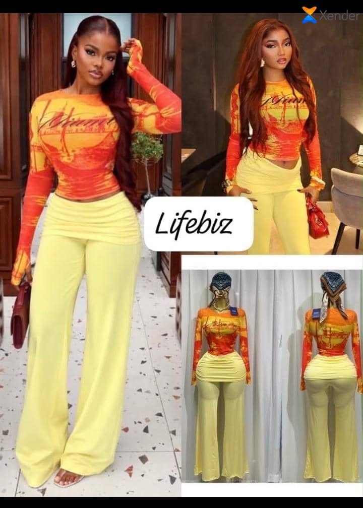 Sunset Mesh Top & Wide Pants
